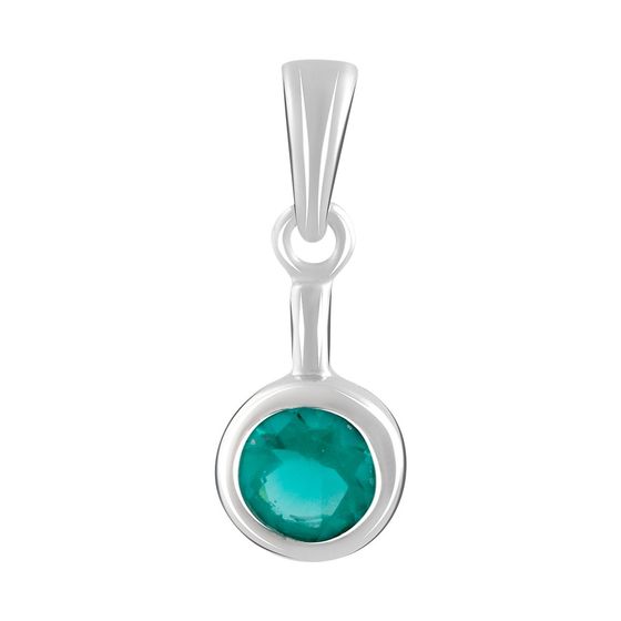 Серебряная подвеска с изумрудом nano 0.625ct