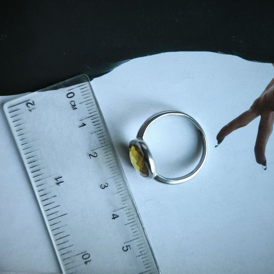 Серебряное кольцо с цитрином nano