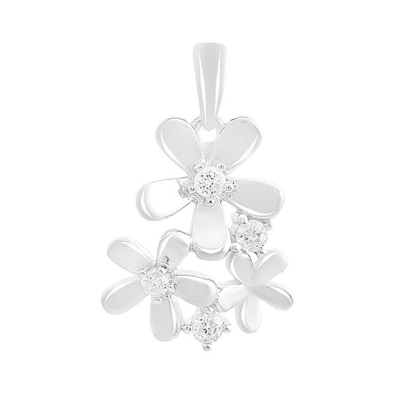 Серебряная подвеска с фианитами