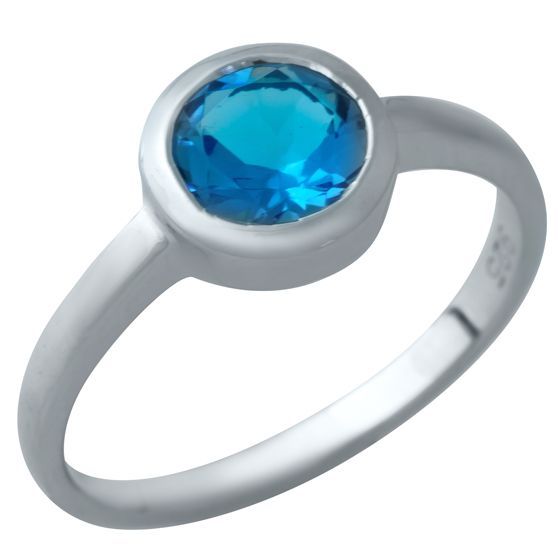 Серебряное кольцо с аквамарином nano 0.756ct