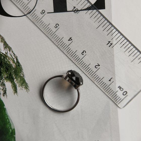 Серебряное кольцо с раухтопазом (дымчатым кварцем) 4.387ct