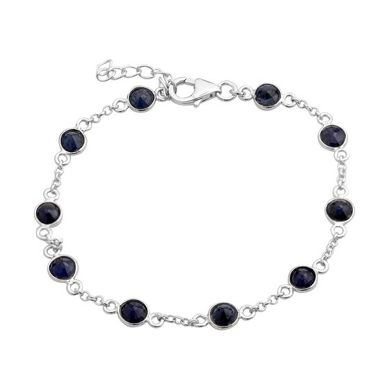 Серебряный браслет с сапфиром 6.413ct