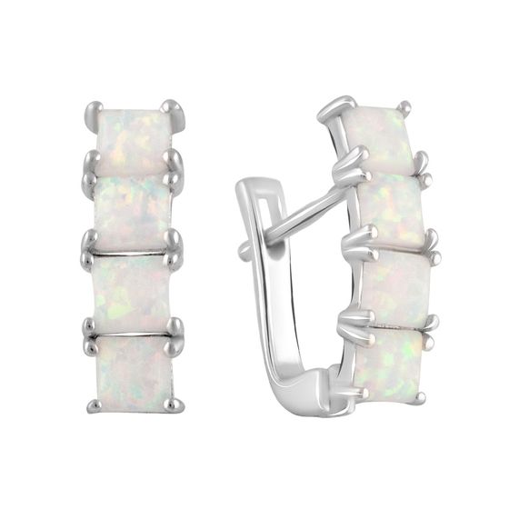 Серебряные серьги с опалом 1.2ct