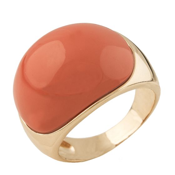 Серебряное кольцо с кораллом