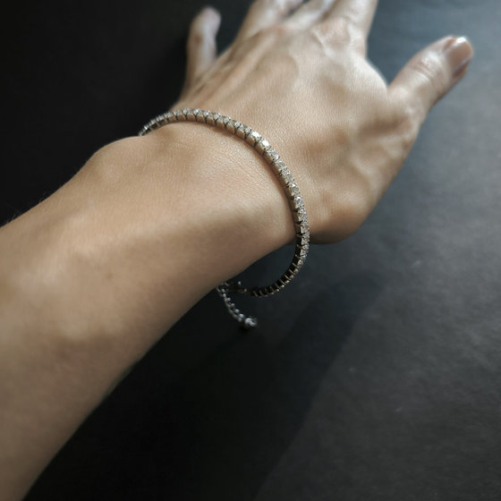 Серебряный браслет с фианитами