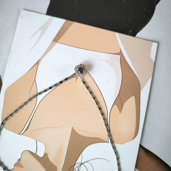 Серебряная подвеска с аметистом 0.362ct