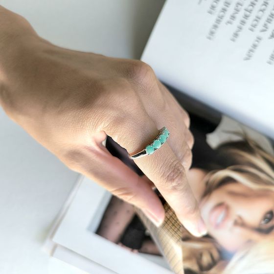 Серебряное кольцо с изумрудом 1.19ct