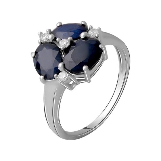 Серебряное кольцо с сапфиром 4.367ct