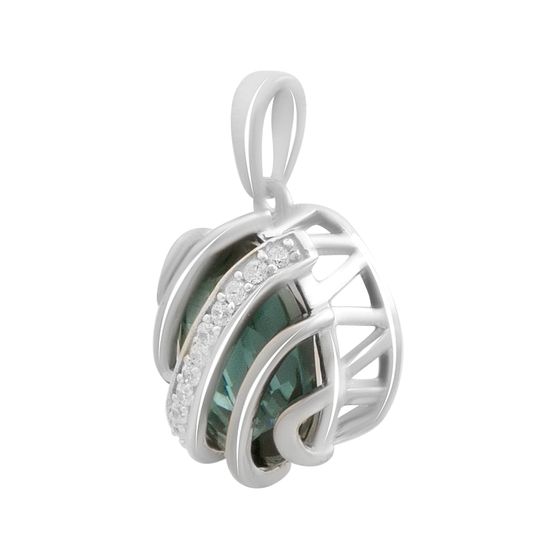 Серебряная подвеска с топазом Лондон Блю 3.938ct