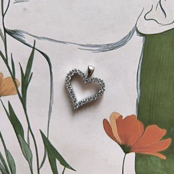 Серебряная подвеска с фианитами