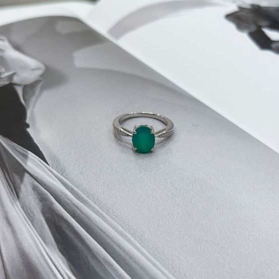 Серебряное кольцо с агатом 2.39ct