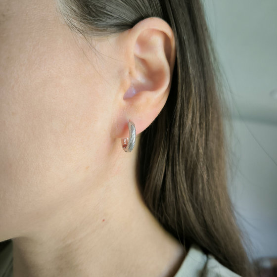 Серебряные серьги с фианитами