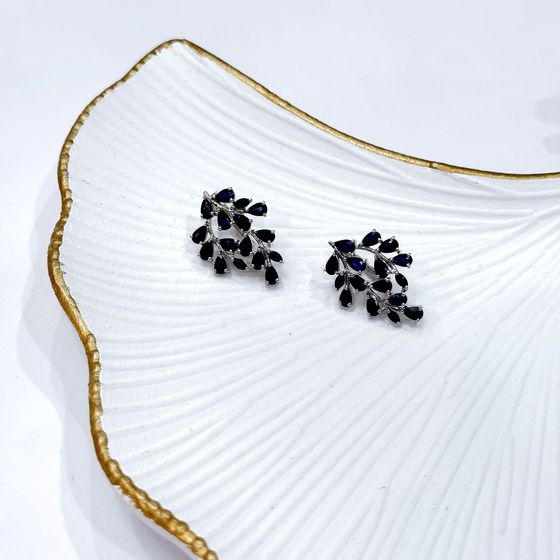 Серебряные серьги с сапфиром 6.925ct