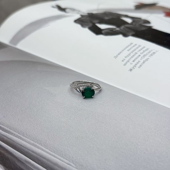 Серебряное кольцо с агатом 1.367ct