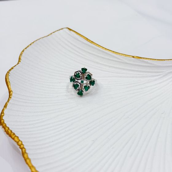 Серебряное кольцо с агатом 1.597ct