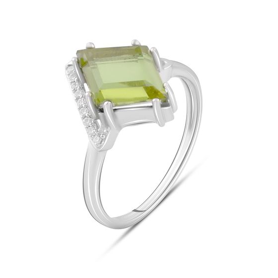 Серебряное кольцо с султанитом 2.95ct