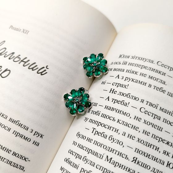 Серебряные серьги с агатом