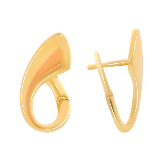 Золотые серьги без камней