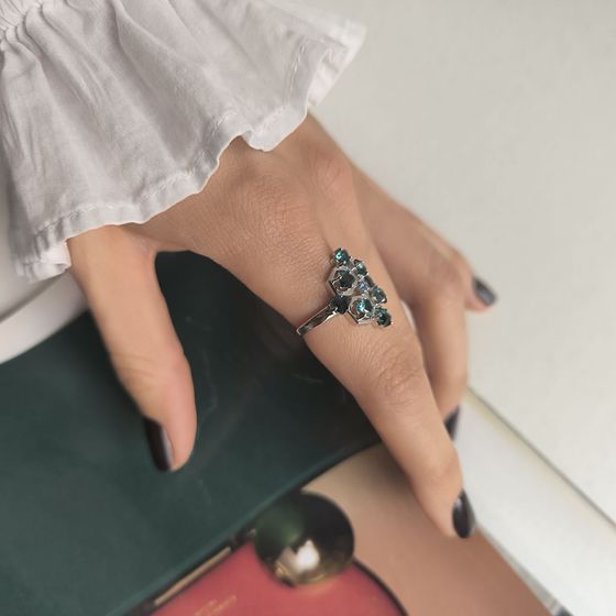 Серебряное кольцо с топазом Лондон Блю 1.728ct, топазом