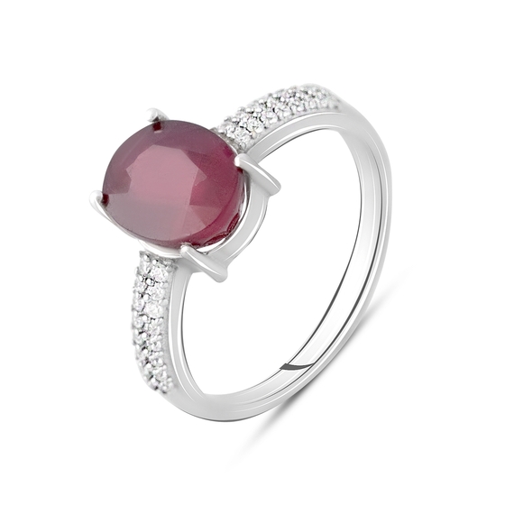 Серебряное кольцо с рубином 3.877ct
