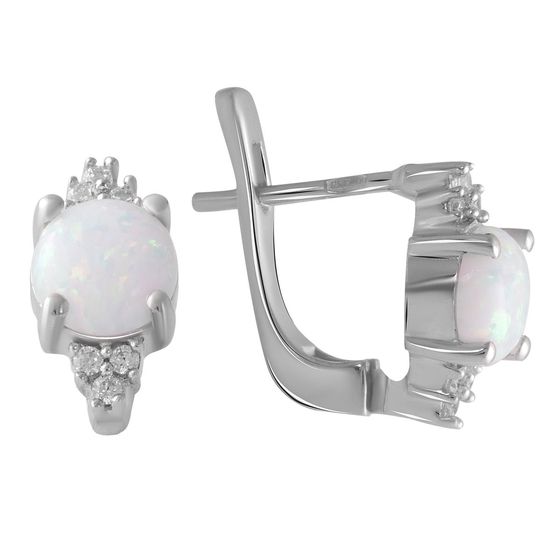 Серебряные серьги с опалом 1.527ct