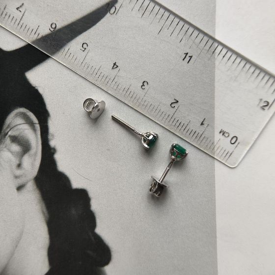 Серебряные серьги с агатом 0.87ct