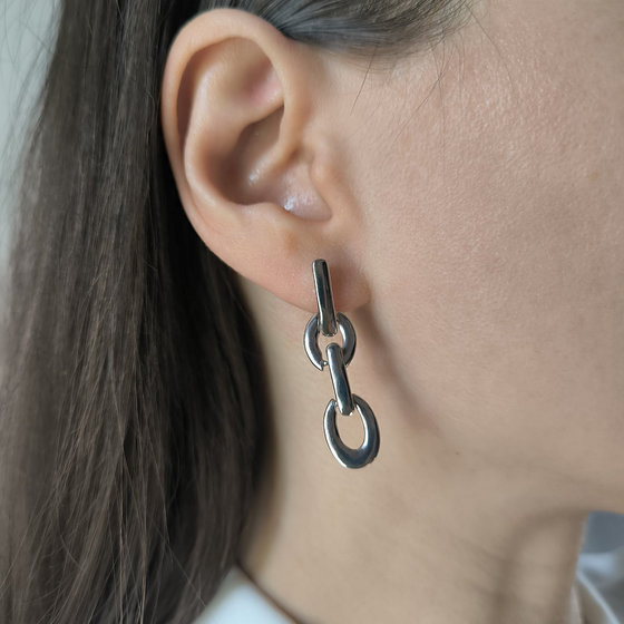 Серебряные серьги без камней