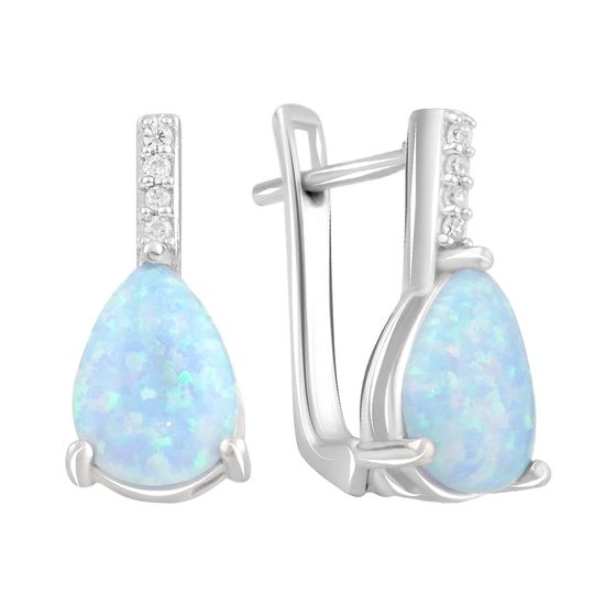 Серебряные серьги с опалом 1.97ct