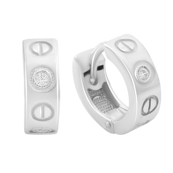 Серебряные серьги с фианитами