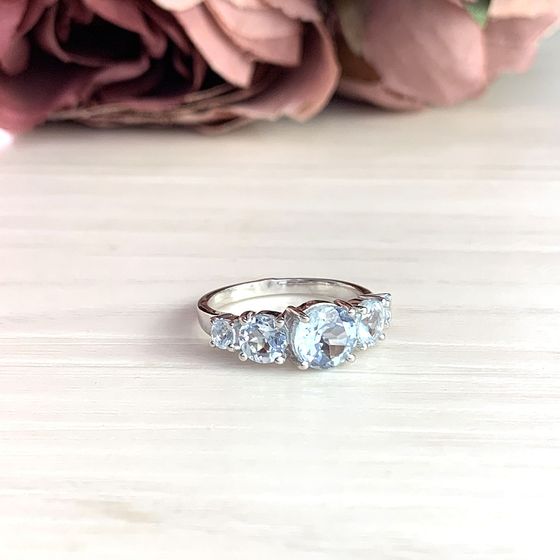 Серебряное кольцо с топазом 3.17ct