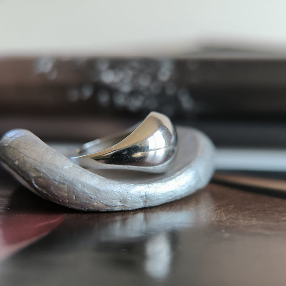 Серебряное кольцо без камней