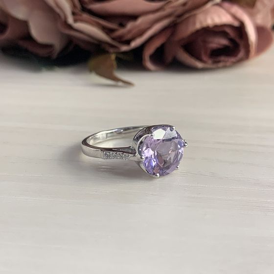 Серебряное кольцо с аметистом 3.372ct
