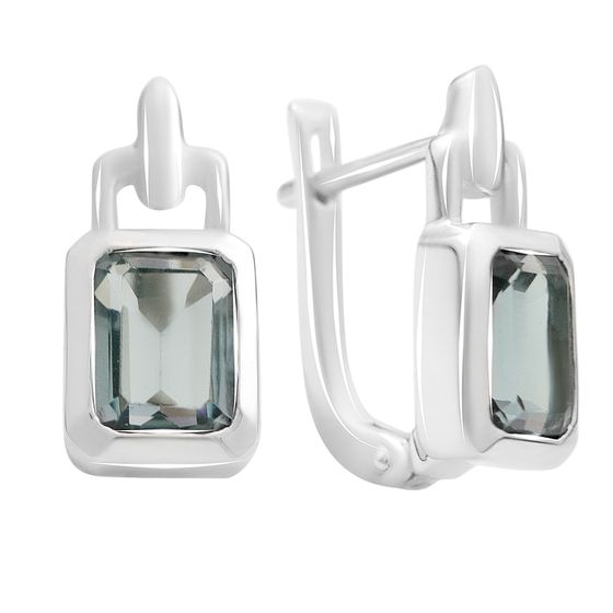 Серебряные серьги с топазом Лондон Блю 2.85ct