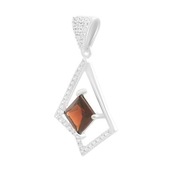 Серебряная подвеска с гранатом 1.701ct