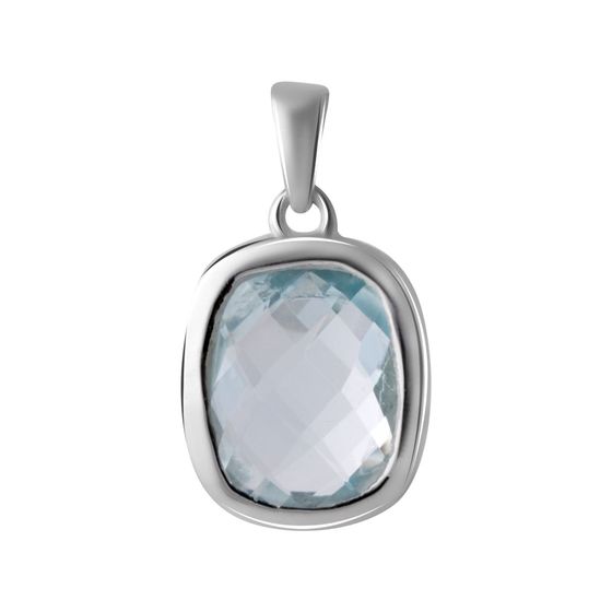 Серебряная подвеска с топазом 2.95ct
