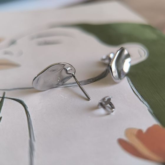 Серебряные серьги без камней