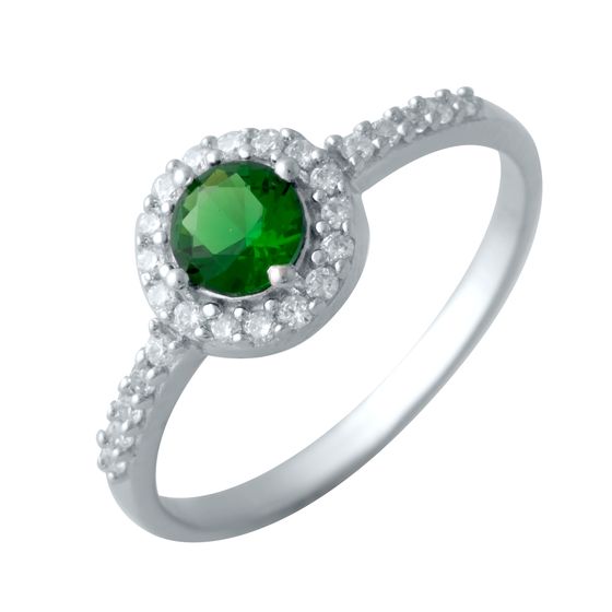 Серебряное кольцо с изумрудом nano 0.723ct