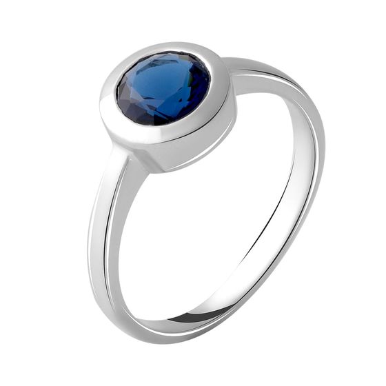 Серебряное кольцо с сапфиром nano 0.65ct