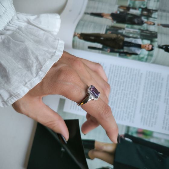 Серебряное кольцо с аметистом