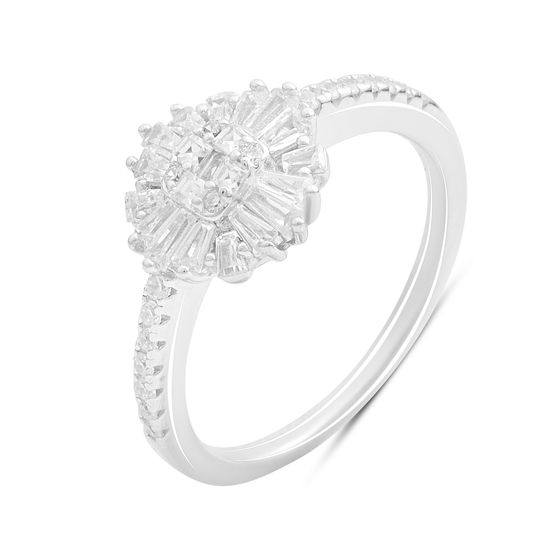 Серебряное кольцо с фианитами