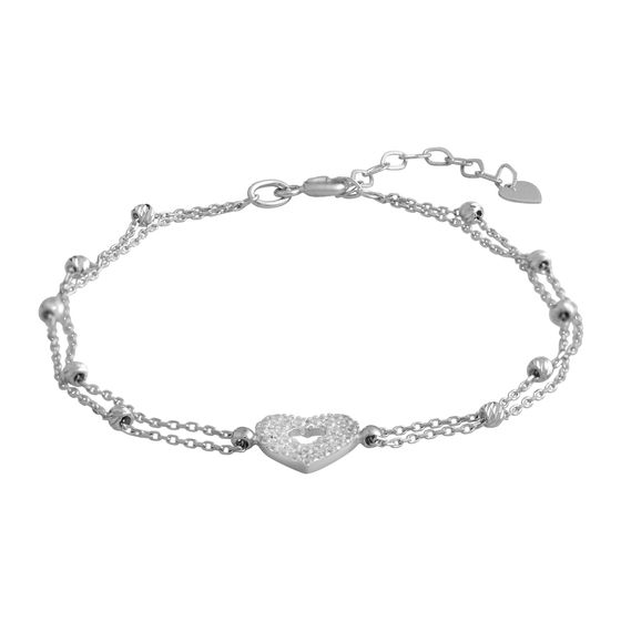 Золотой браслет с фианитами 0.27ct