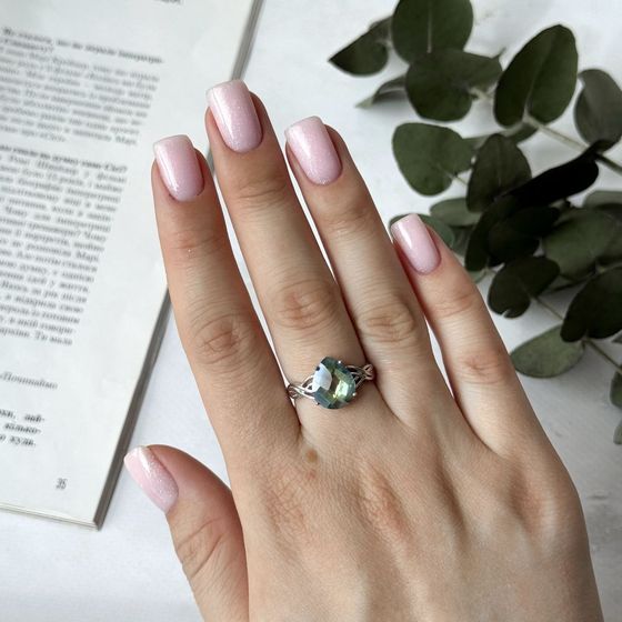 Серебряное кольцо с мистик топазом 2.572ct
