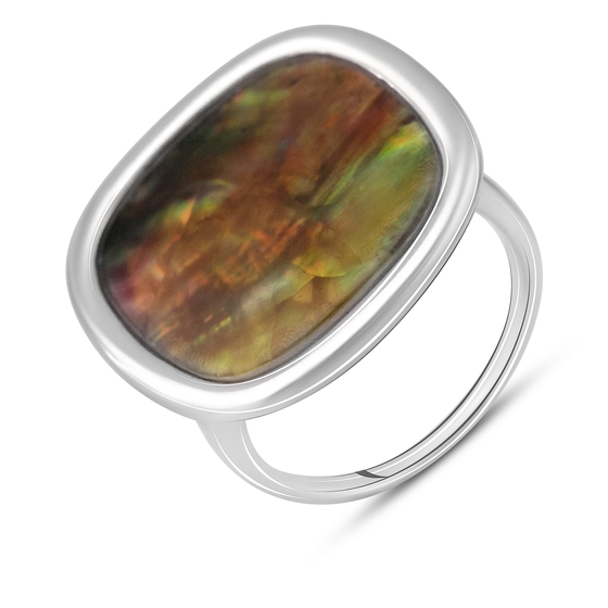 Серебряное кольцо с аммолитом 5.781ct