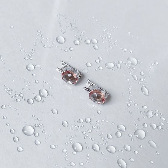 Серебряные серьги с султанитом 5.372ct