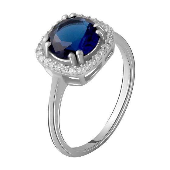 Серебряное кольцо с сапфиром nano 1.741ct