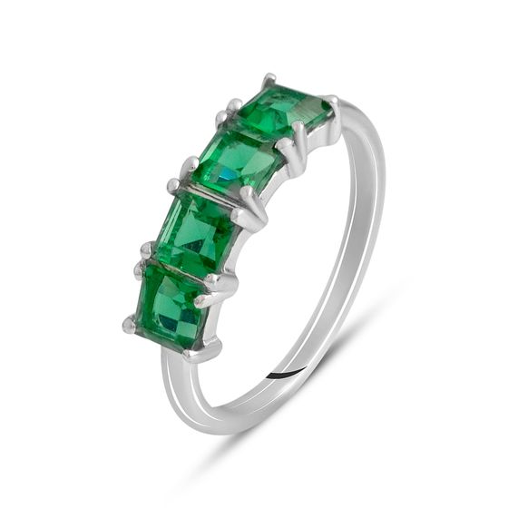 Серебряное кольцо с изумрудом nano 1.297ct