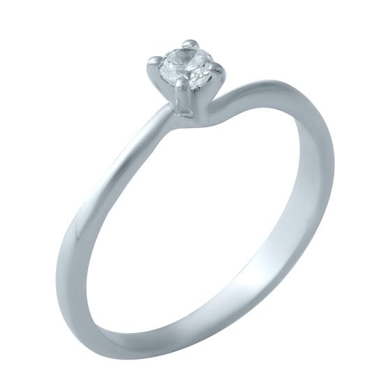 Серебряное кольцо с фианитами