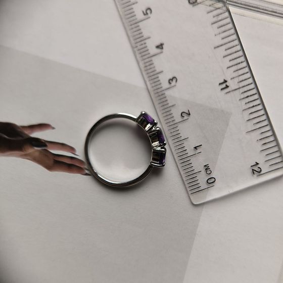Серебряное кольцо с аметистом 4.563ct