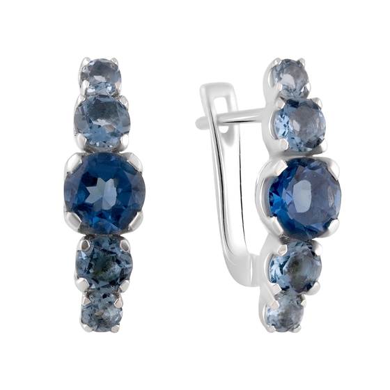 Серебряные серьги с танзанитом nano 2.848ct