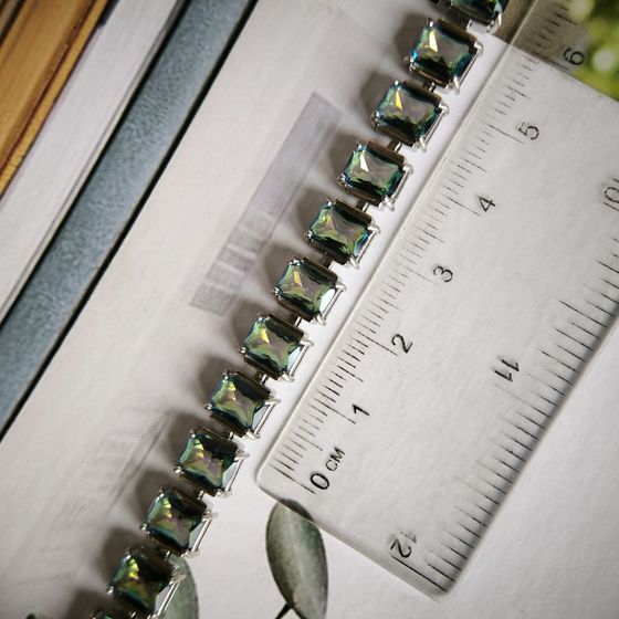 Серебряный браслет с мистик топазом